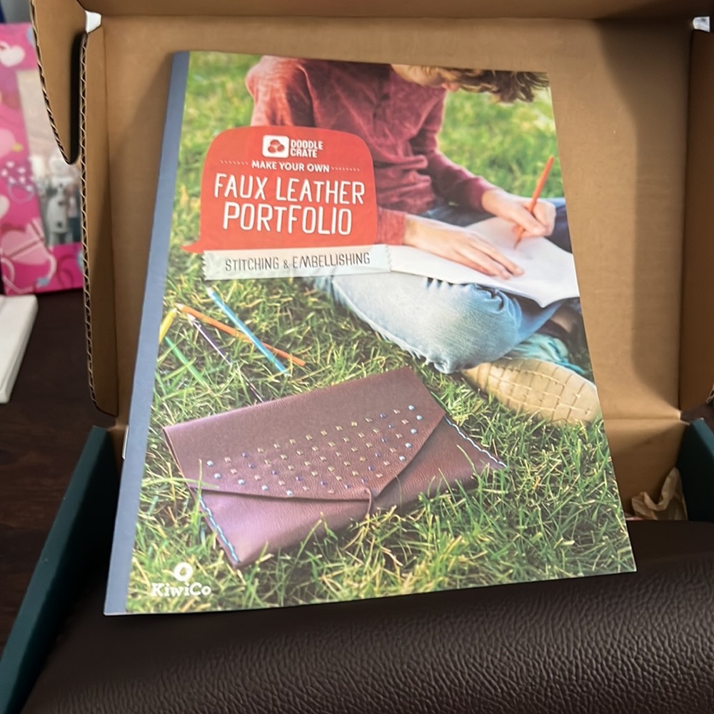 Faux leather portfolio